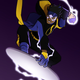 Static in the fourth variant of his costume.